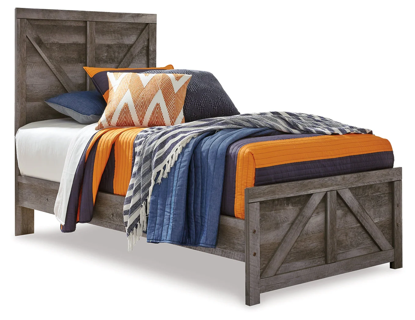 Wynnlow Gray Twin Panel Bed & Dresser & Nightstand (Online Special Price) - Image 2