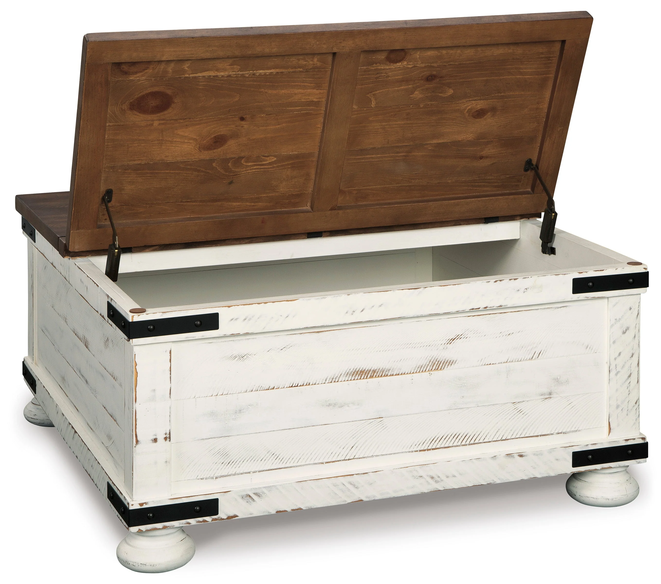Wystfield White/Brown Cocktail Table with Storage (Online Special Price) - Image 5