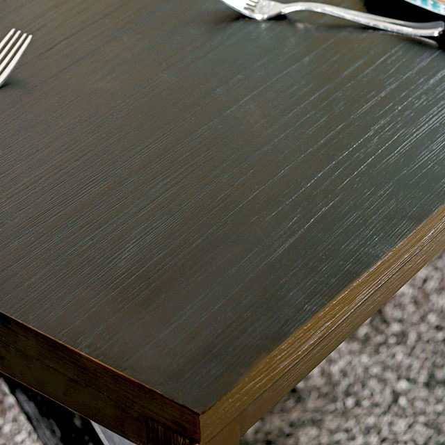 Xanthe Brushed Black & Warm Gray Dining Table - Image 3