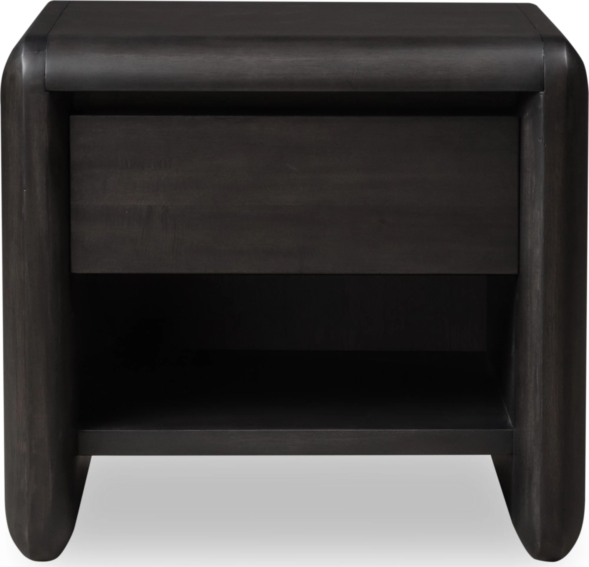 Xolani Jaguar One Drawer Acacia Wood Nightstand - Image 3