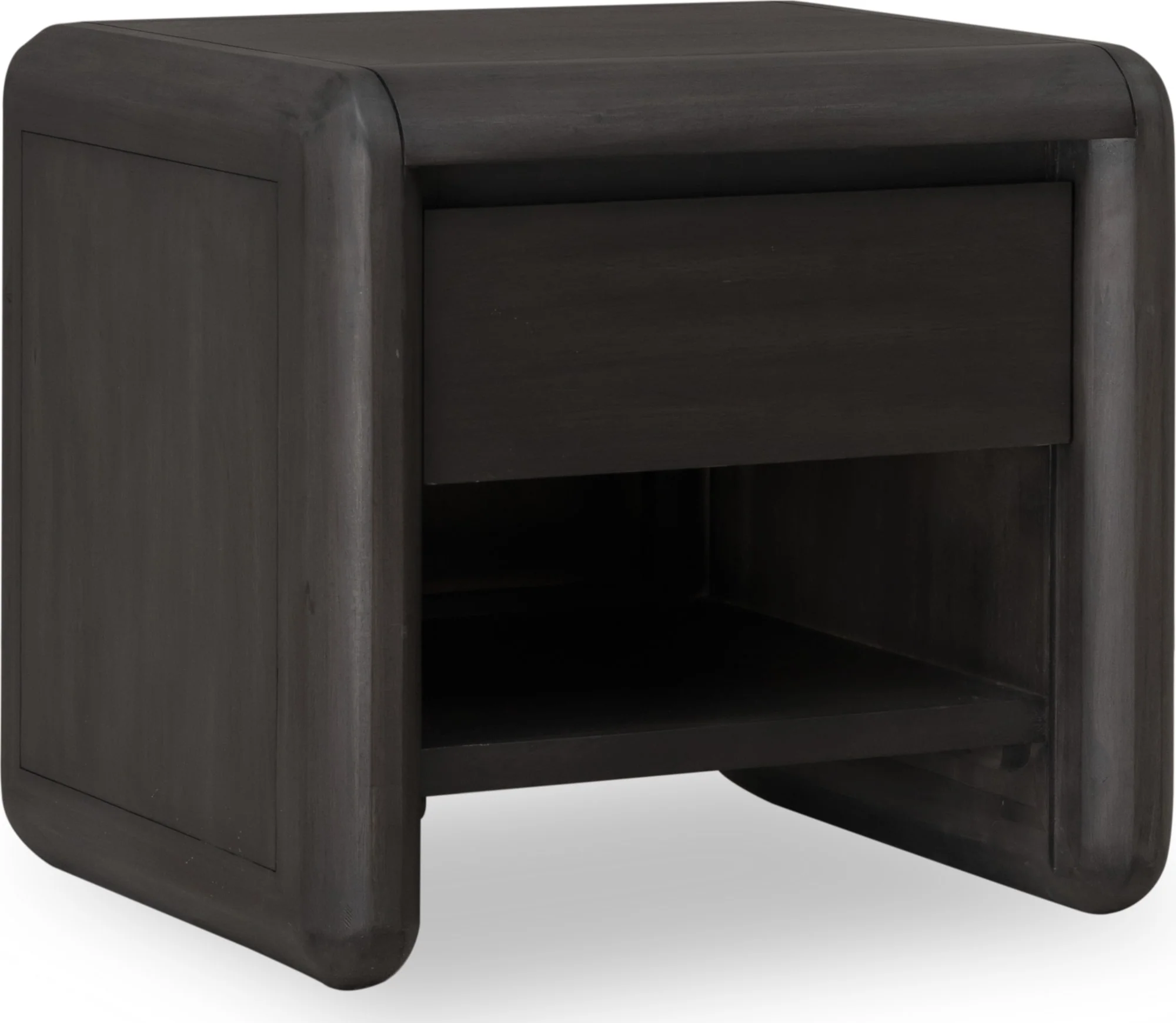 Xolani Jaguar One Drawer Acacia Wood Nightstand - Image 4