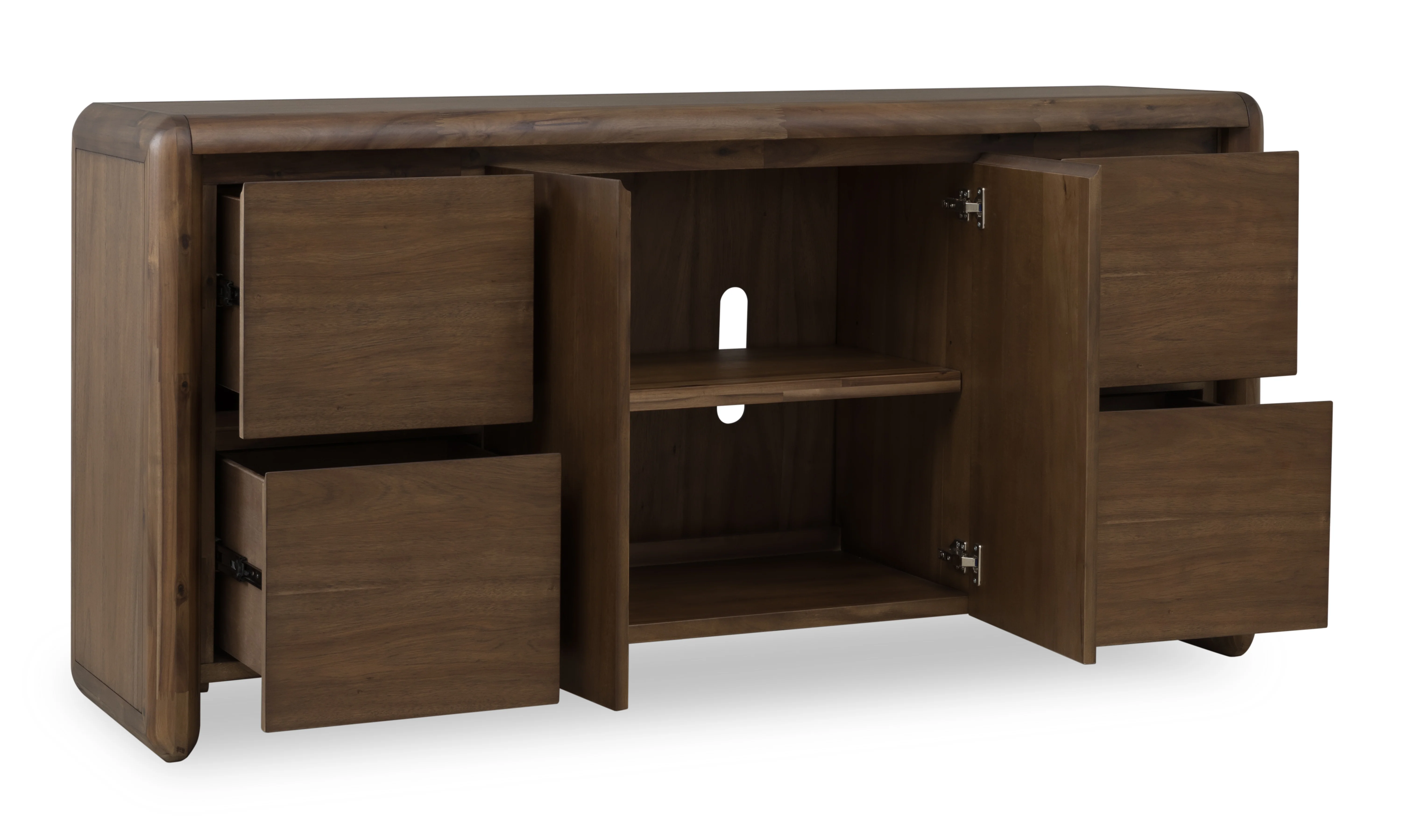 Xolani Two Door Four Drawer Acacia Wood Sideboard in Impala - Image 3