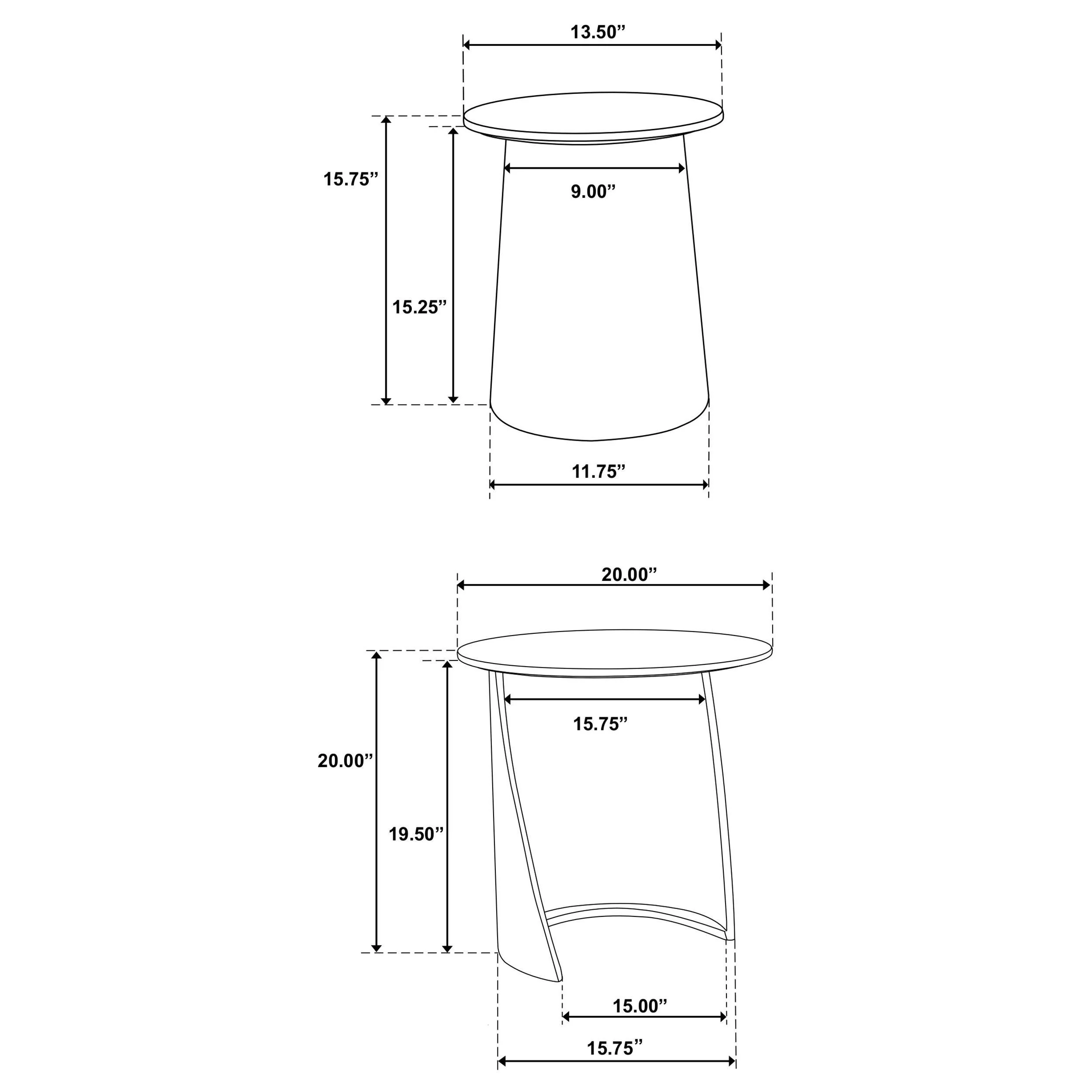 Yency Dark Brown Mango 2-piece Round Mango Wood Nesting Table Set - Image 6