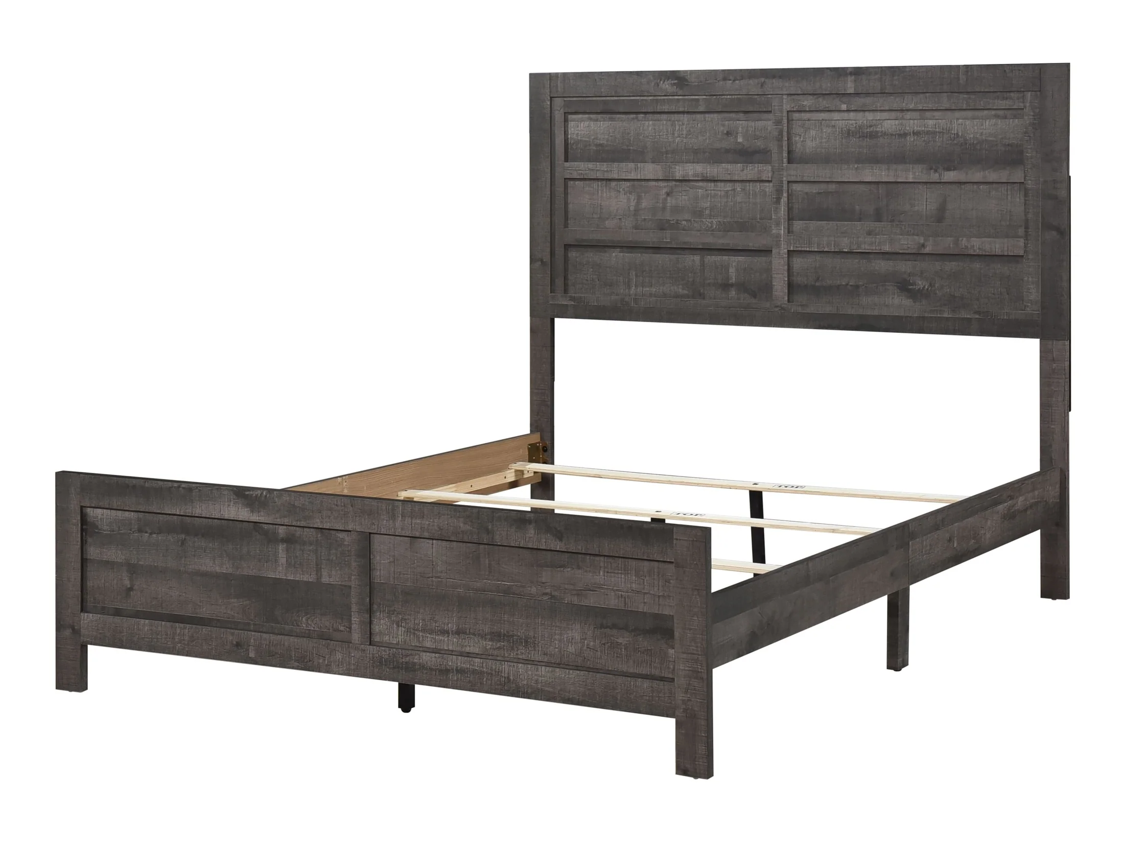 York Haven Rustic Grey Eastern King Bed in a Box