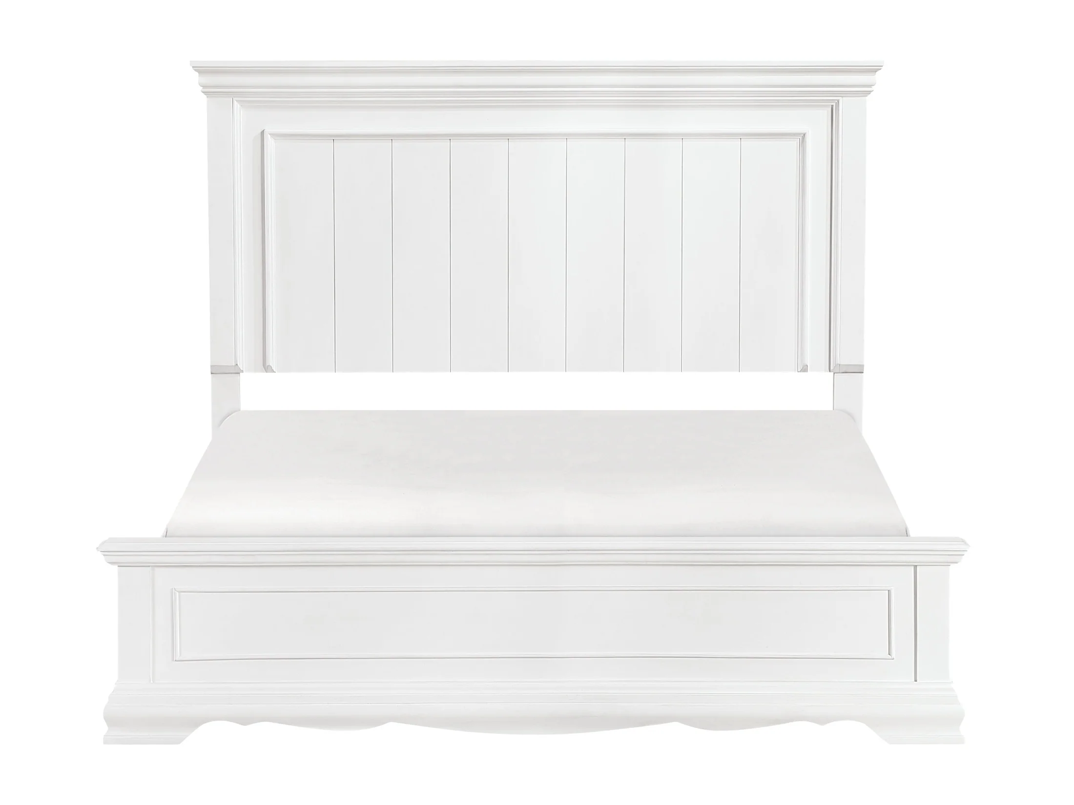 York White California King Bed
