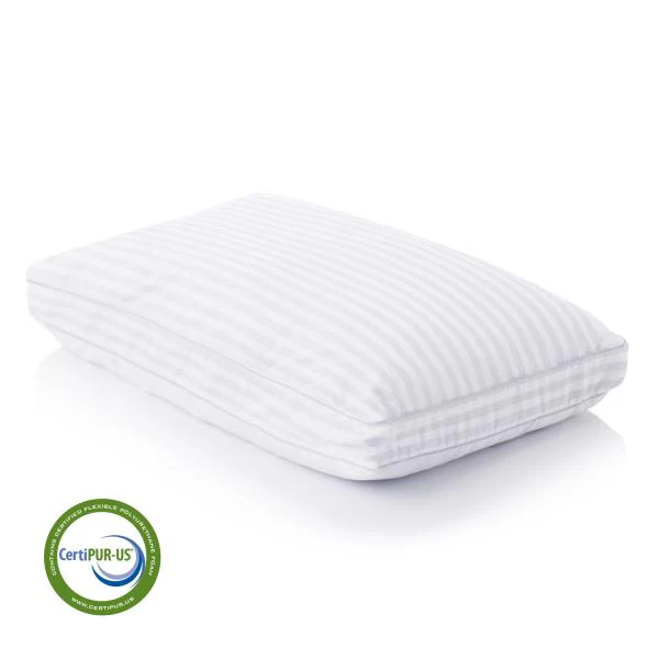 Z Convolution Gelled White Queen Mid Loft Microfiber Pillow - Image 3