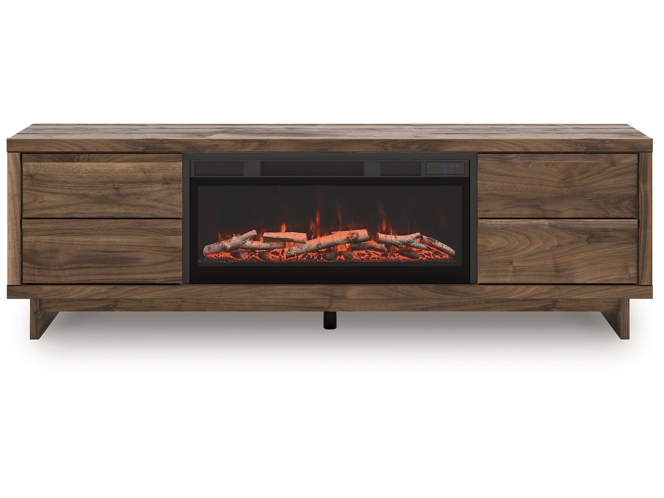 Zadilyn Brown 72" TV Stand with Electric Fireplace - Image 3