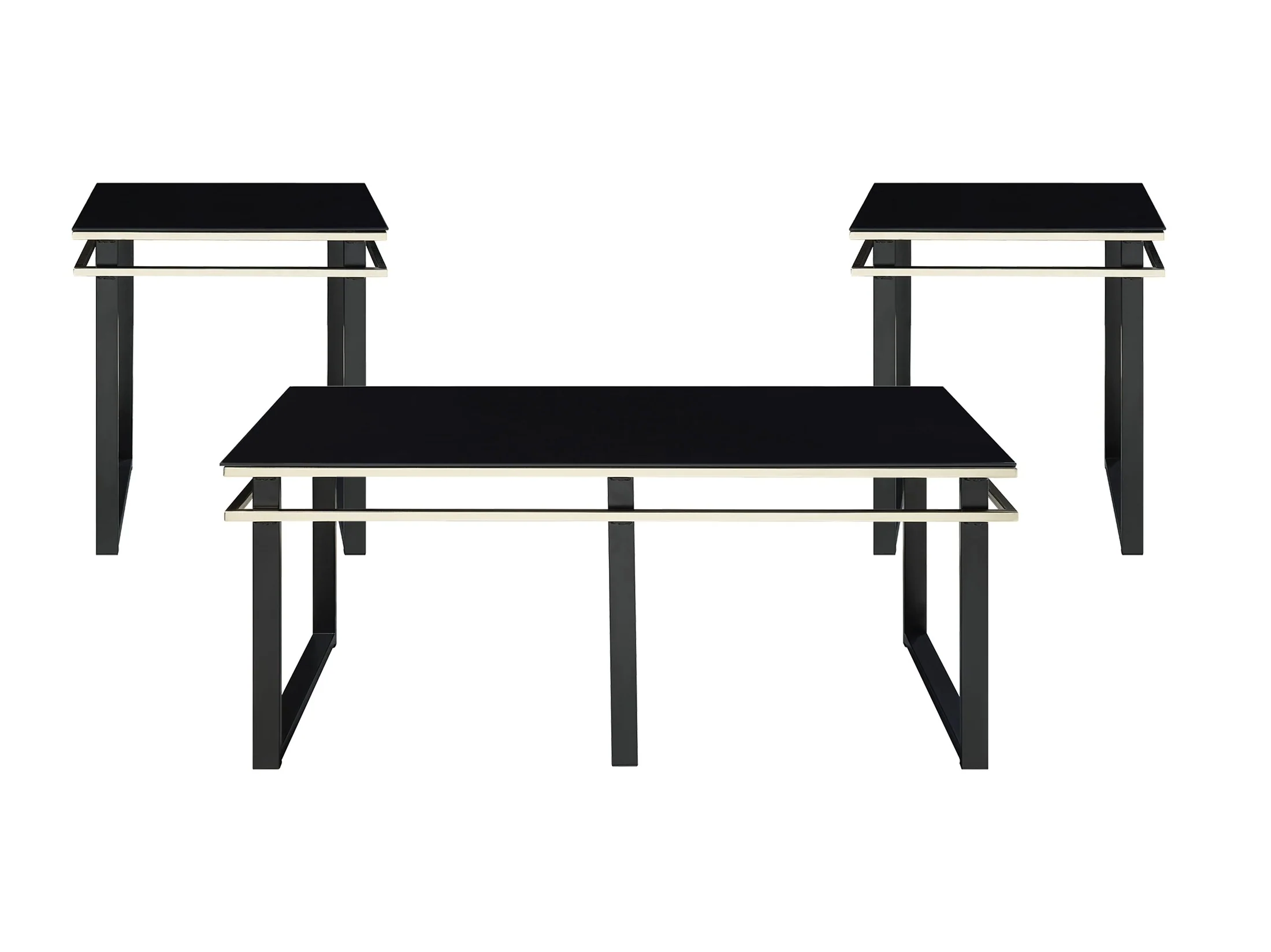 Zamir Black 3-Piece Pack Occasional Set