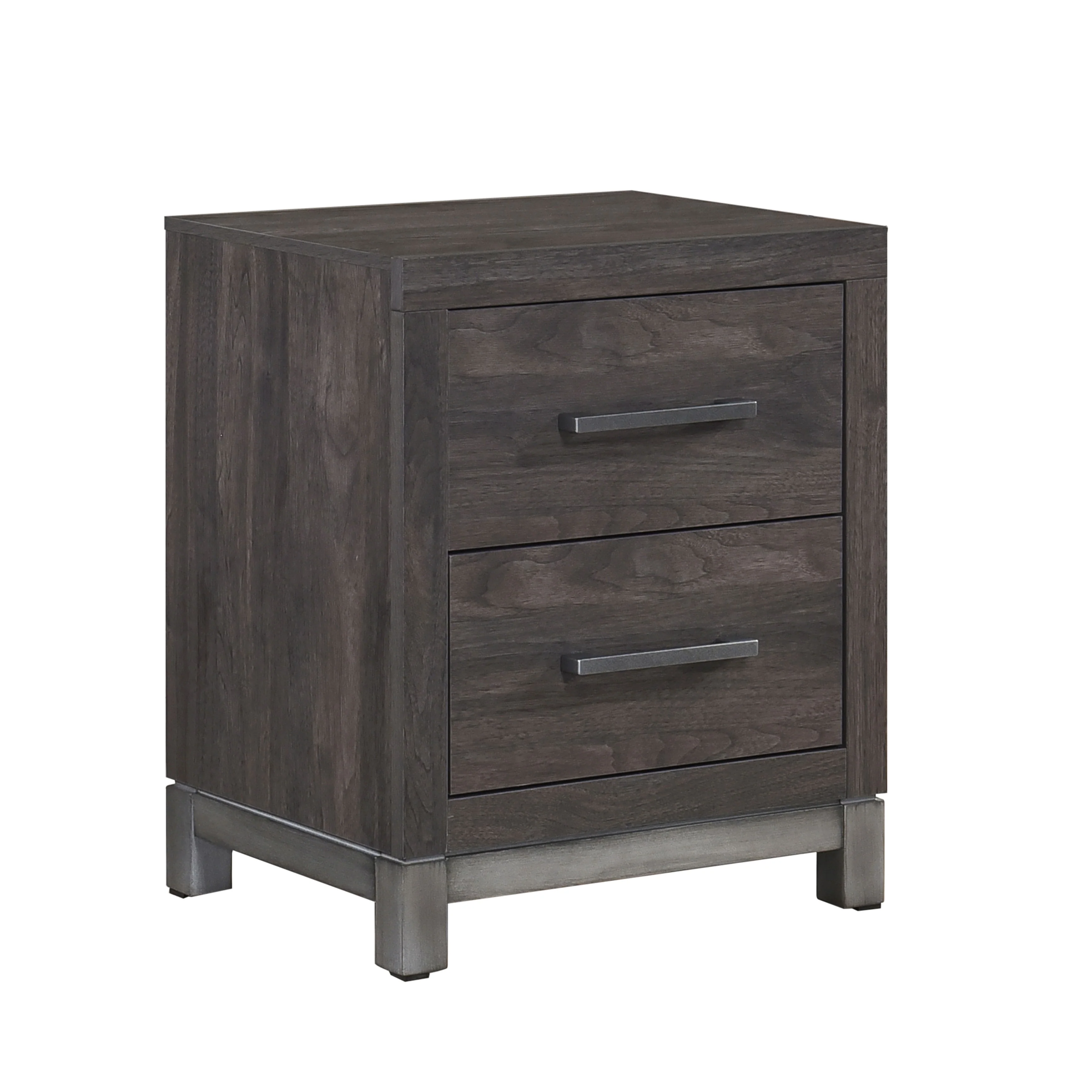 Zephyr Brownish Gray/Antique Silver 5-Piece Twin Bedroom Set - Image 16