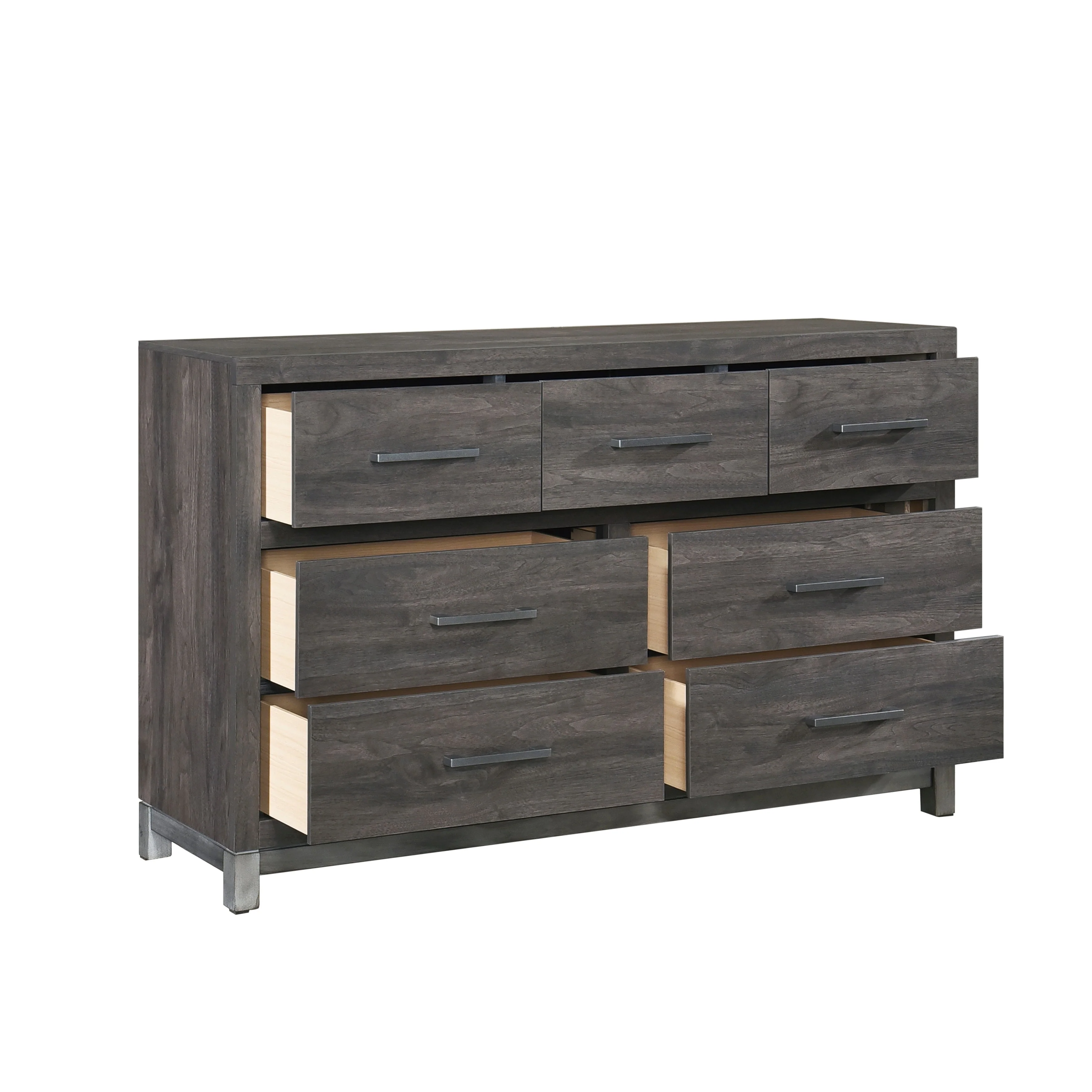 Zephyr Brownish Gray/Antique Silver 5-Piece Twin Bedroom Set - Image 8