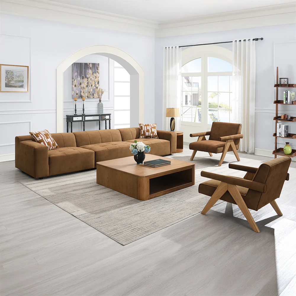 Zoey Chocolate/Oak Accent Chair - Image 8