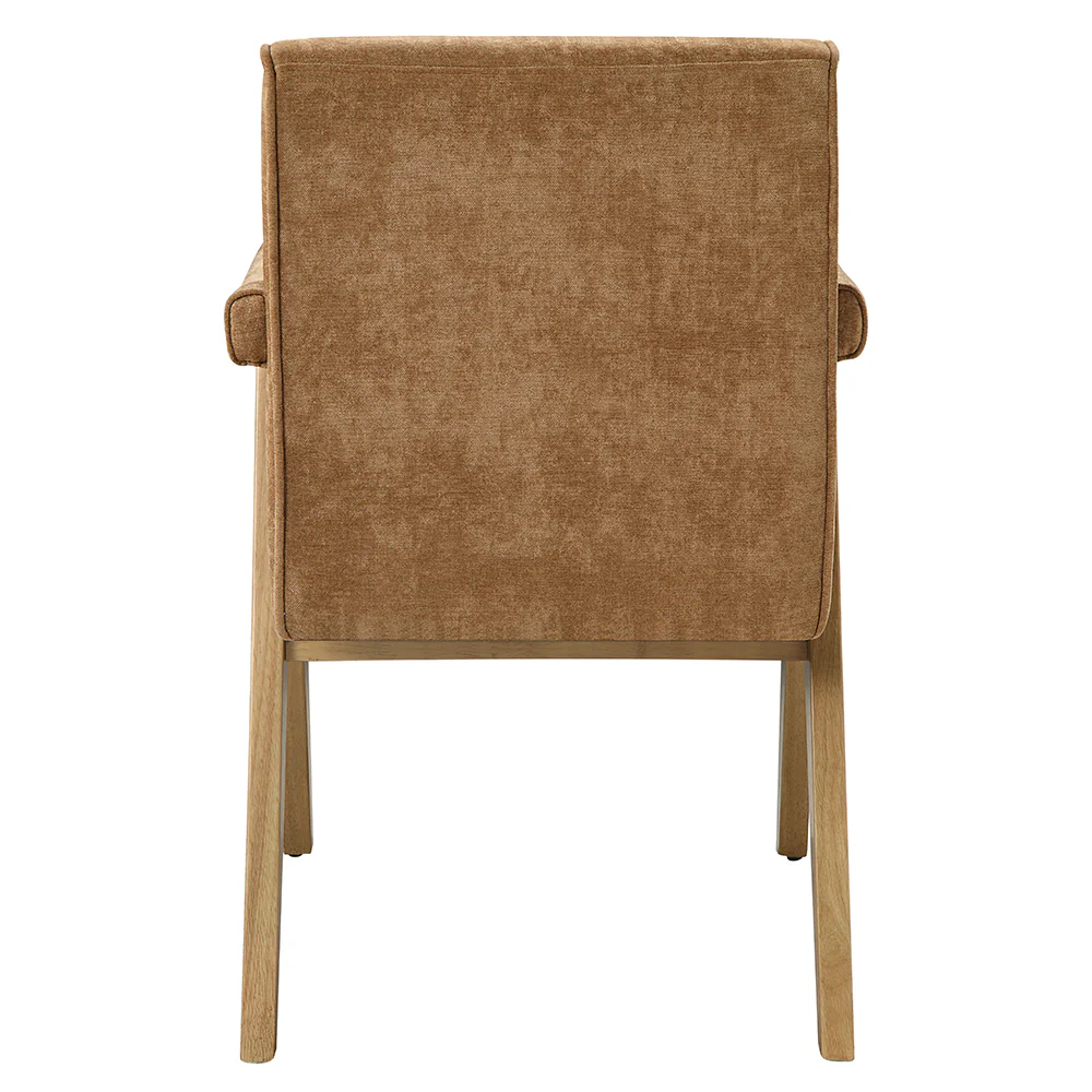 Zoey Chocolate/Oak Arm Chair (Set of 2) - Image 5