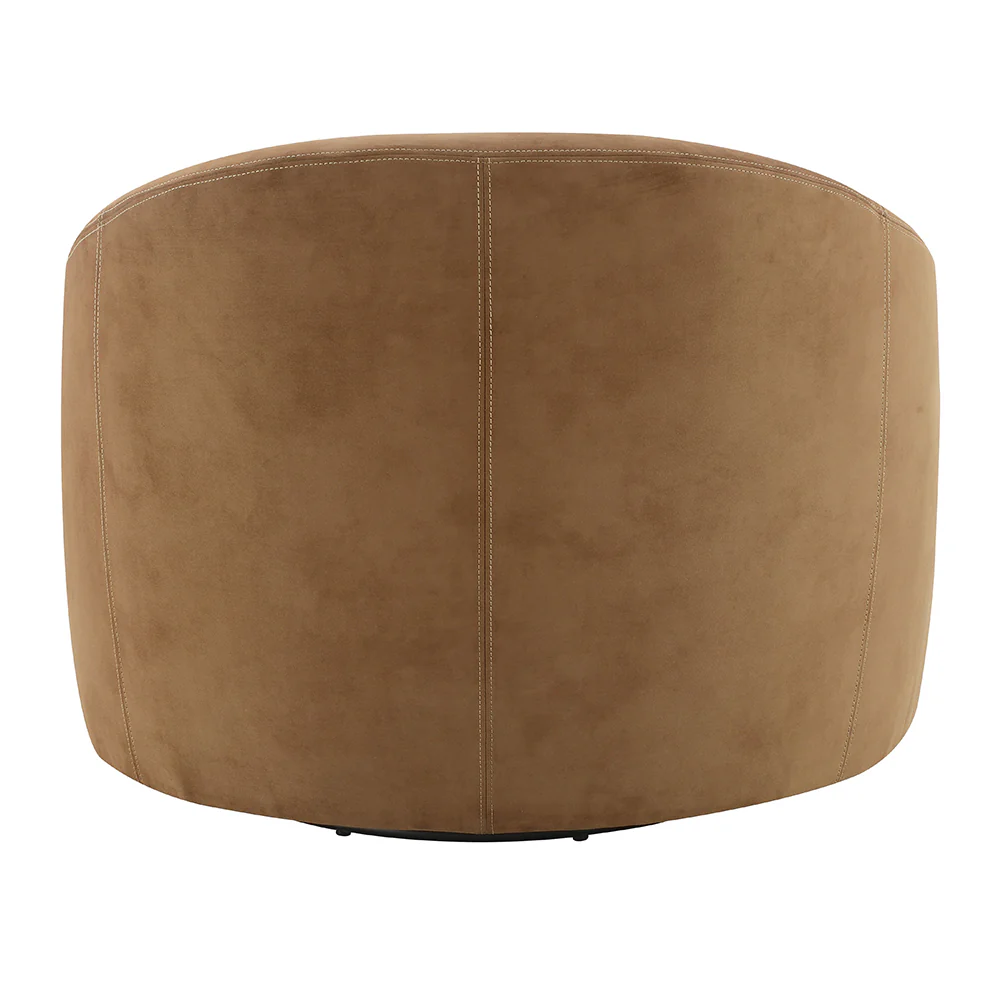 Zoey Chocolate Swivel Accent Chair - Image 5