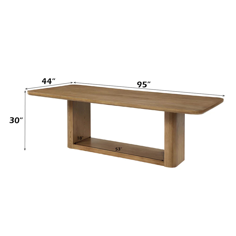 Zoey Oak Dining Table - Image 7