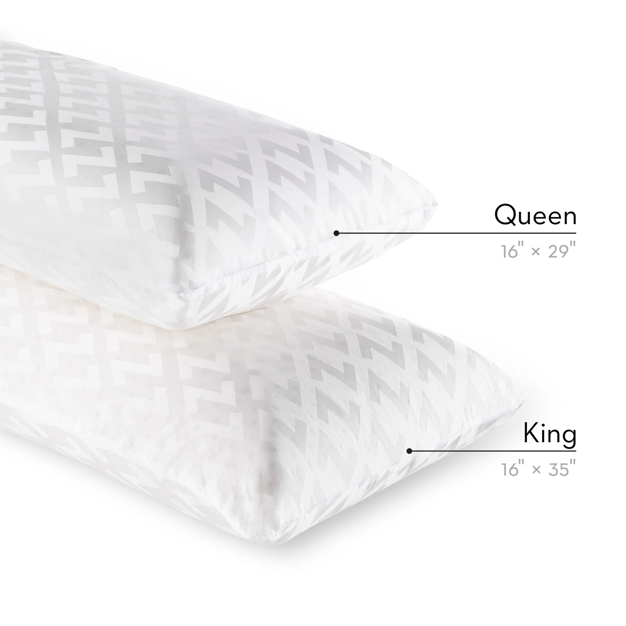 Zoned Dough Bamboo Charcoal Queen Mid Loft Pillow - Image 4