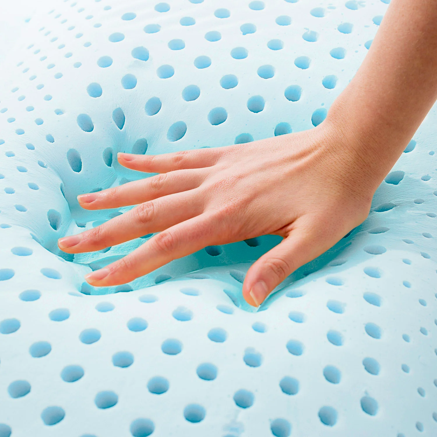 Zoned Gel Dough White Queen Low Loft Pillow - Image 6