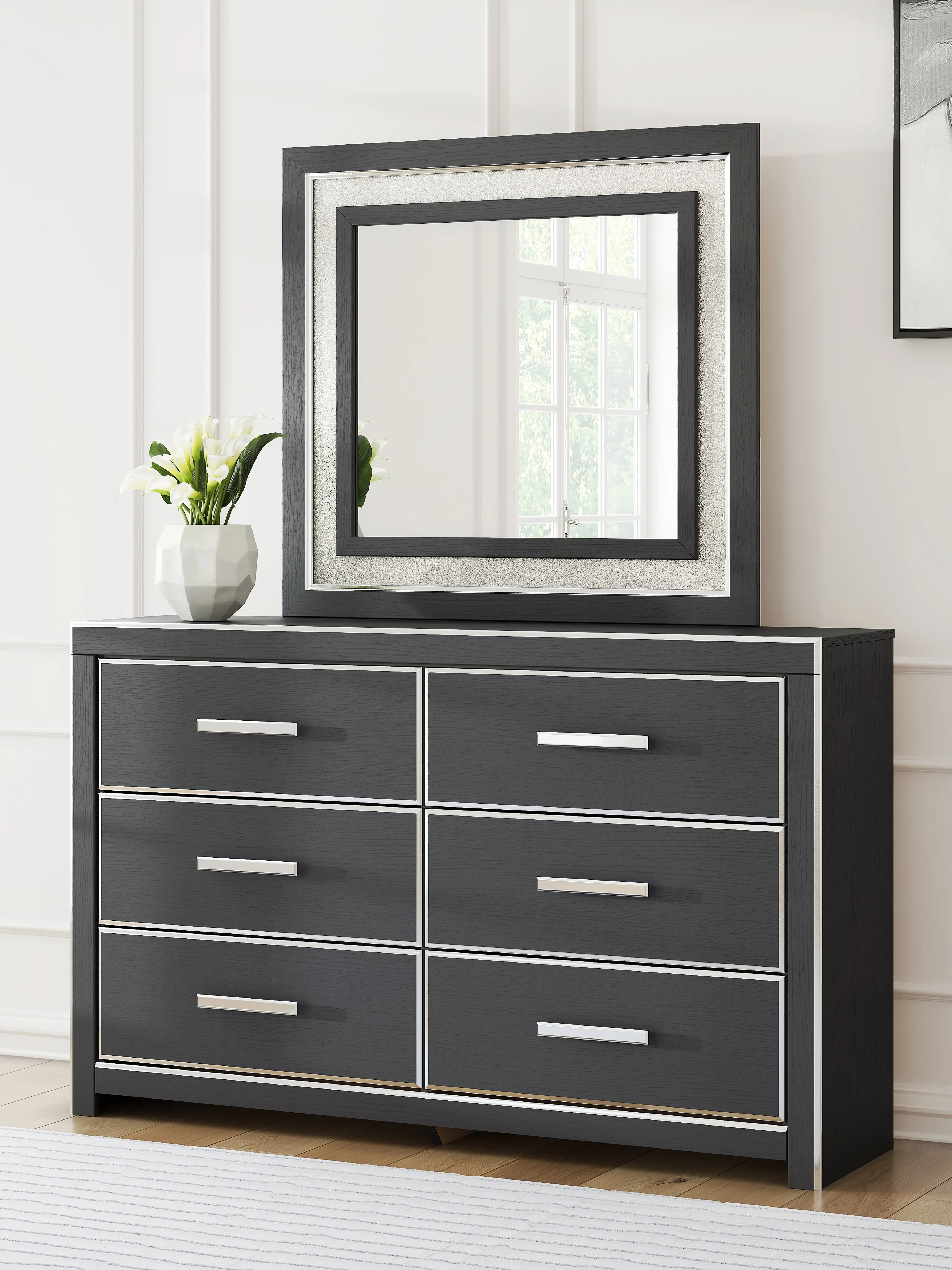 Zuraleus Black King Panel Bedroom Set with Dresser, Mirror and Nightstand (Online Special Price) - Image 24