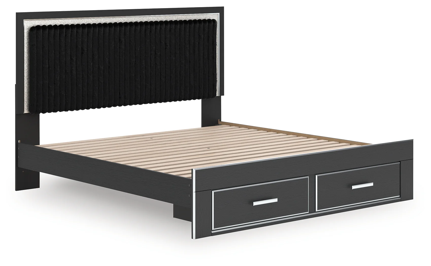 Zuraleus Black King Storage Bedroom Set with Dresser, Mirror, Chest and Nightstand - Image 20