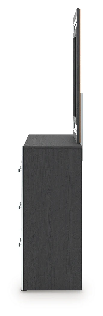 Zuraleus Black King Storage Bedroom Set with Dresser, Mirror, Chest and Nightstand - Image 7