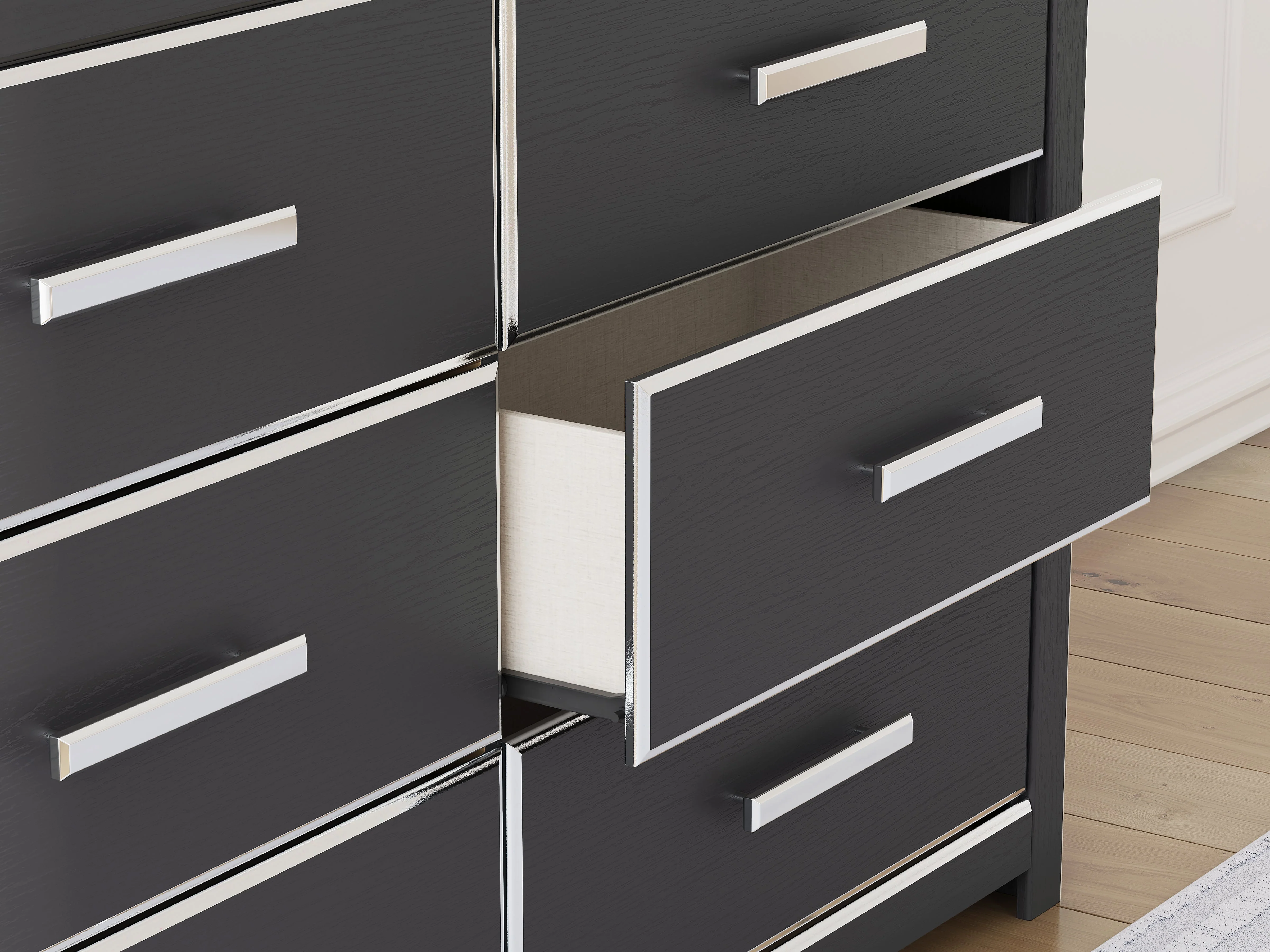 Zuraleus Black King Upholstered Bed, Dresser and Nightstand (Online Special Price) - Image 25