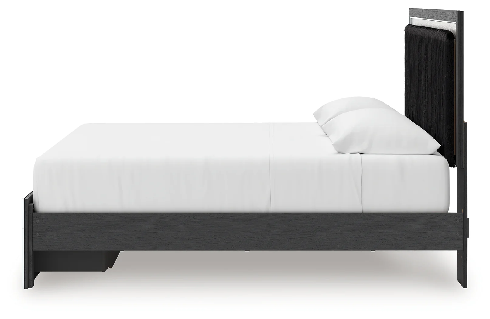 Zuraleus Black King Upholstered Panel Platform Storage Bed - Image 8