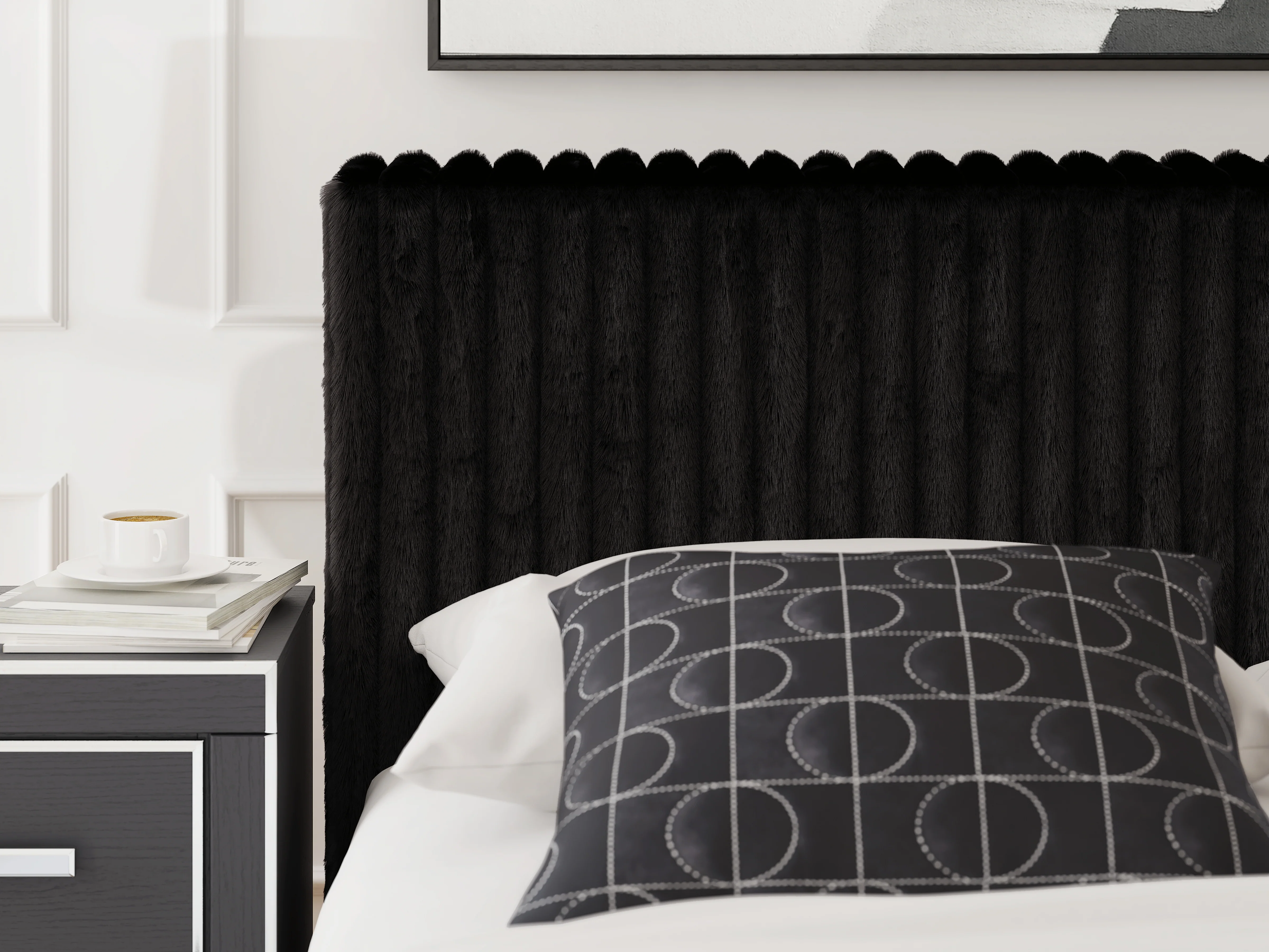 Zuraleus Black Queen Upholstered Bed - Image 8