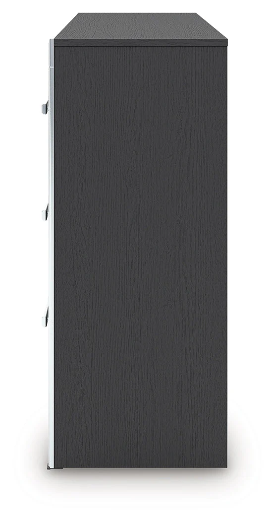 Zuraleus Black Queen Upholstered Bedroom Set with Dresser and Nightstand (Online Special Price) - Image 9
