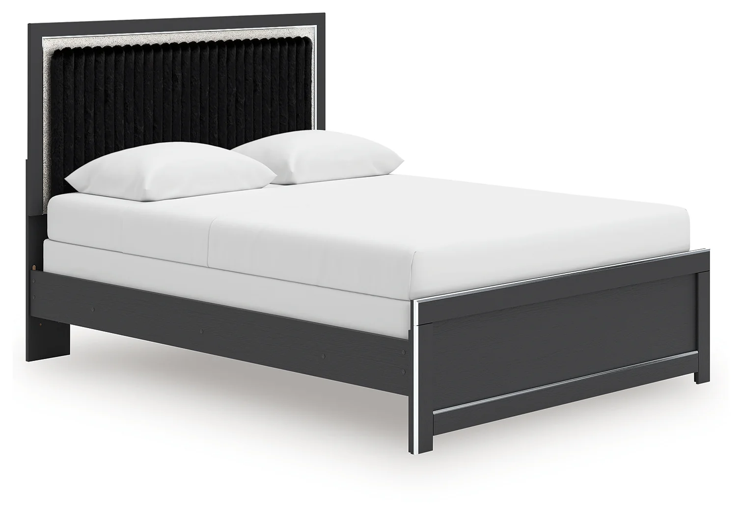 Zuraleus Black Queen Upholstered Panel Bed, Dresser and Mirror (Online Special Price) - Image 10