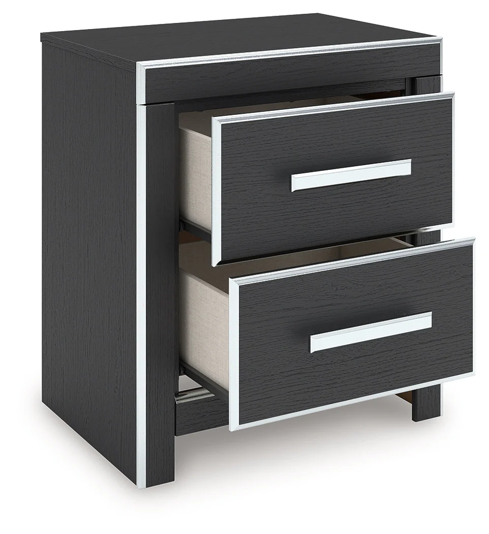 Zuraleus Black Two Drawer Night Stand (Online Special Price) - Image 3