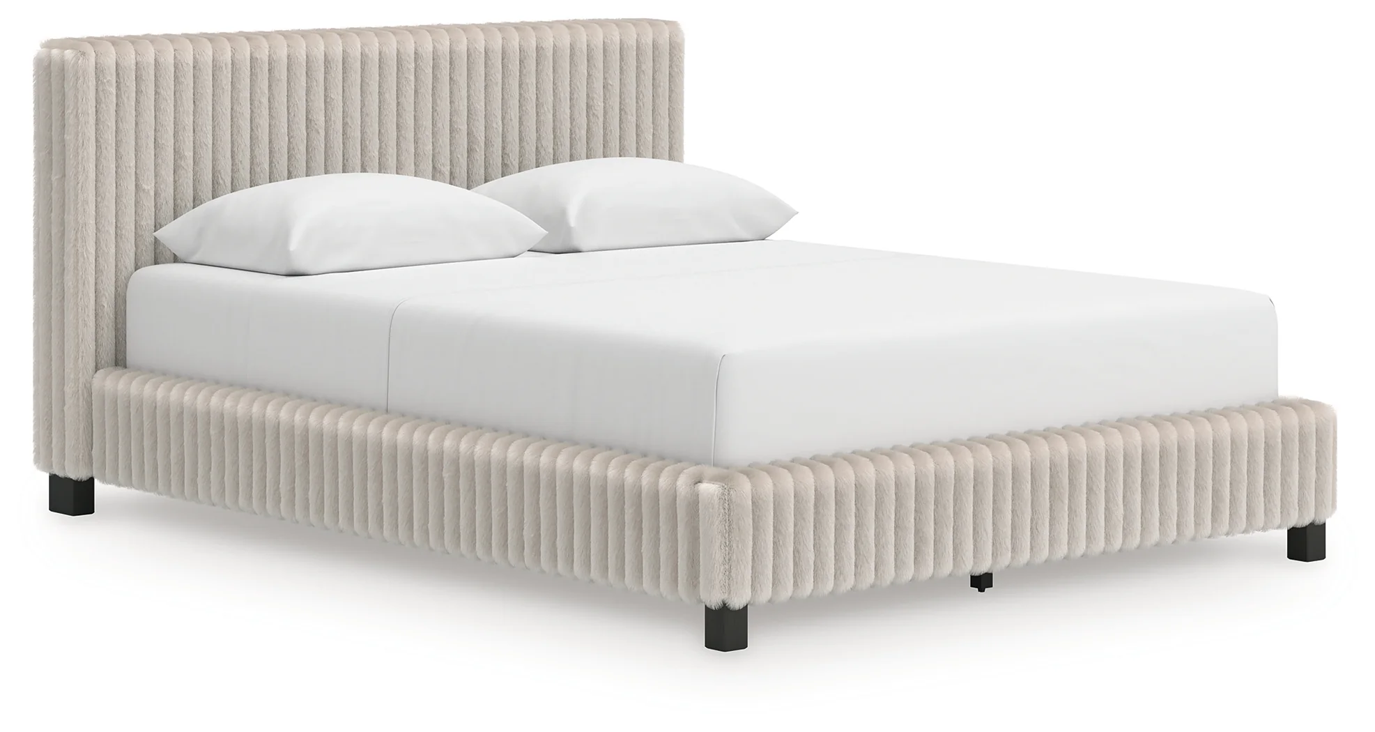 Zuraleus White/Gray Queen Upholstered Bed, Dresser and Mirror (Online Special Price) - Image 10