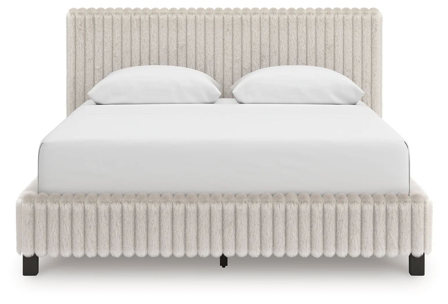 Zuraleus White/Gray Queen Upholstered Bed, Dresser and Mirror (Online Special Price) - Image 9