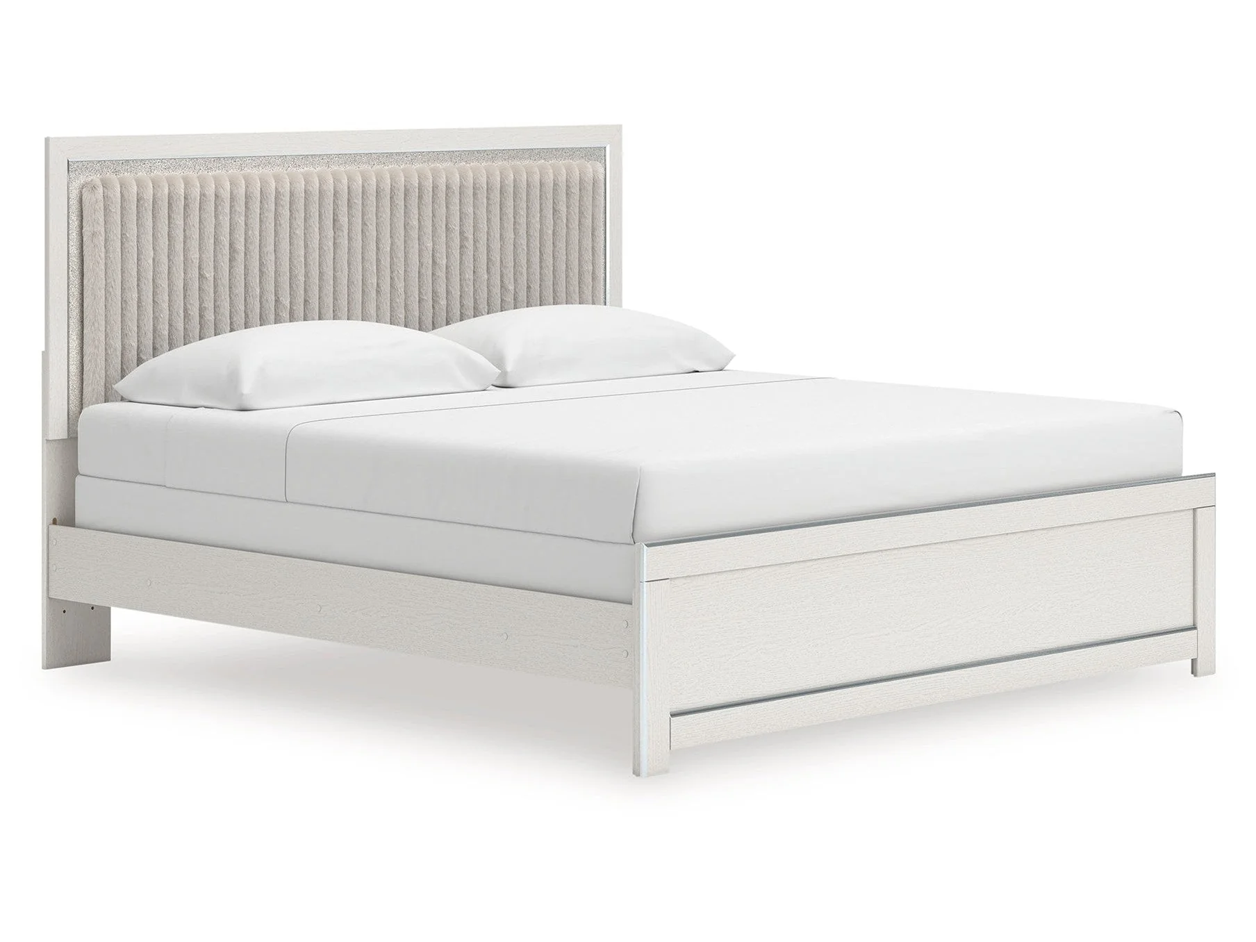Zuraleus White King Upholstered Panel Bed (Online Special Price) - Image 2