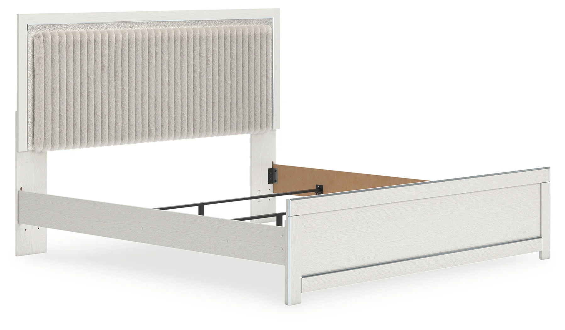 Zuraleus White King Upholstered Panel Bed - Image 3
