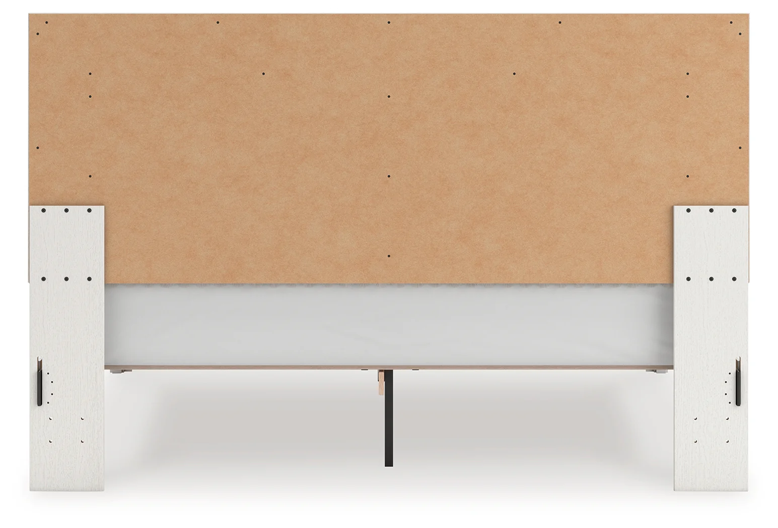 Zuraleus White King Upholstered Panel Platform Bed - Image 6