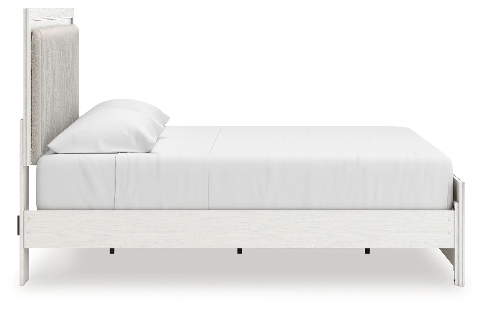 Zuraleus White King Upholstered Panel Platform Bed - Image 8