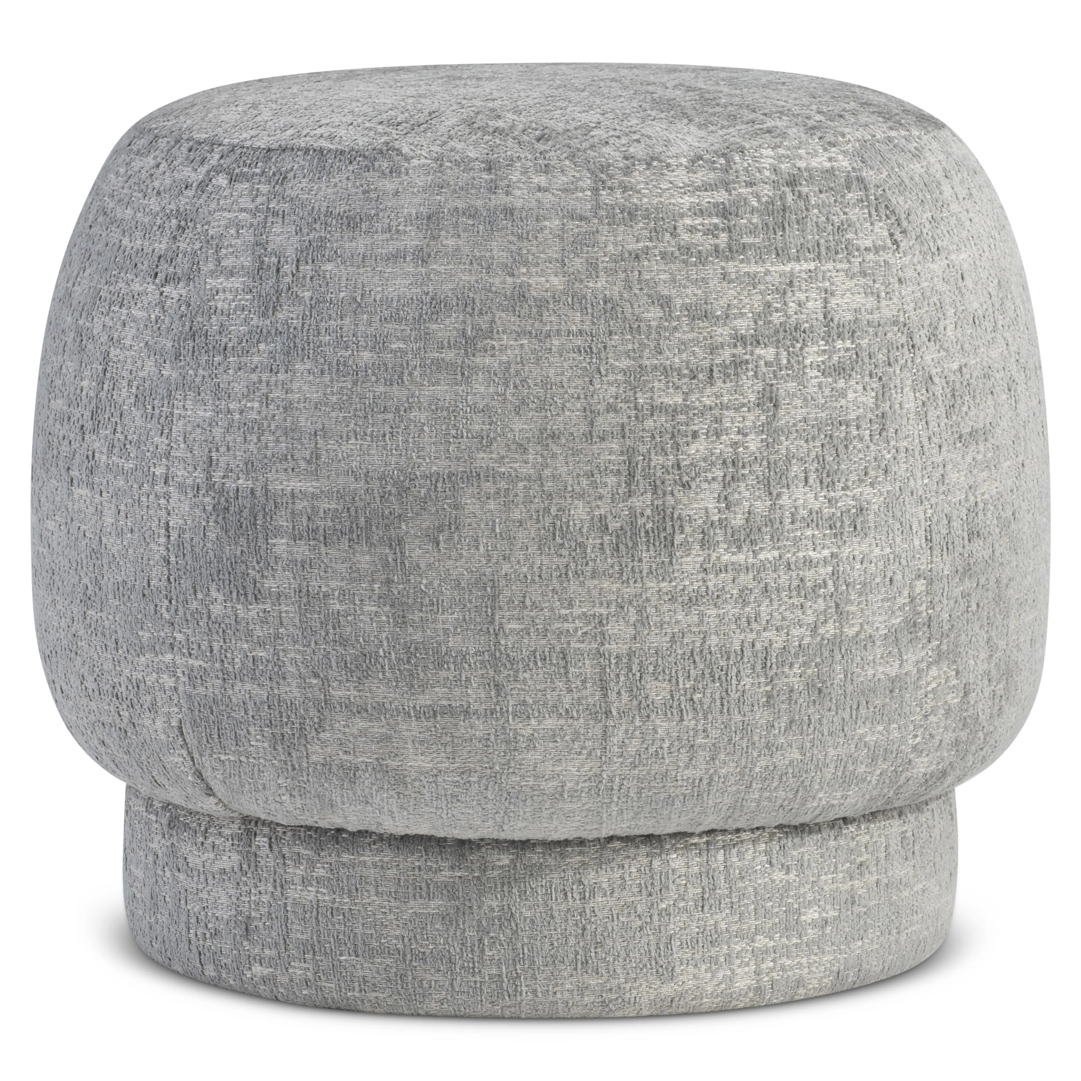 Izzy Blue Fabric Ottoman - Image 2